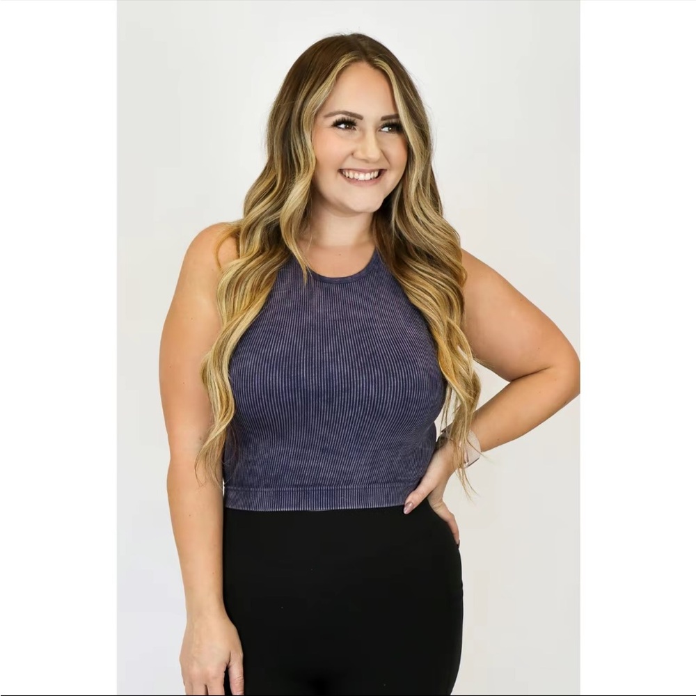 NWT The Essential Crop Racerback